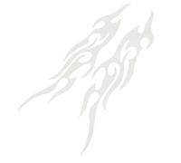 Motorcycle Flame - Stickers and Decals 2 Pieces Weatherproof | Cool Emblem Flame Graphics Vinyl Decal Set for Motorcycle, Car, Scooter, Snowmobile, Mailbox or Suitcase