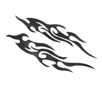Motorcycle Flame - Stickers and Decals 2 Pieces Weatherproof | Cool Emblem Flame Graphics Vinyl Decal Set for Motorcycle, Car, Scooter, Snowmobile, Mailbox or Suitcase