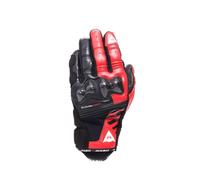 Motorcycle Gloves Leather Man Dainese Reacto Carbon Short Black/Red-Lava