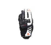 Motorcycle Gloves Leather Woman Dainese Reacto Carbon Short Black/White/Red-Fluo Taglia:L