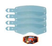 Motorcycle Goggles, Riding Film, Transparent Lens, Eyeglasses Screen, Visual Protector, Anti-Fog Coating for Clear Outdoor Motorbike Competition and High-Speed Ride, Easy Installing, Transparent
