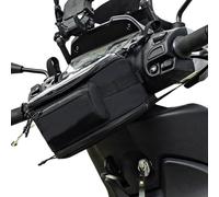 Motorcycle Handlebar Bag, Oxford Cloth Organizer, 9.84x5.12x5.12In Navigation Pouch with Clear Window, Zippered Storage Bag, Multifunctional Case with Sturdy, Riding Accessory for Cell Phone and Vital