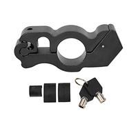 Motorcycle Handlebar Lock | Aluminum Security - Theft Brake Grip Protection | Universal Fit for Most Motorcycles/Cruisers/Scooters | 2 Keys & 3 Washers Included (Black)