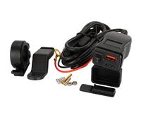Motorcycle Handlebar QC3.0 USB + PD Fast Charger Socket Quick Charge Outlet