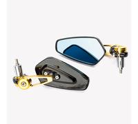 Motorcycle Handlebar Rear View Mirror Bar End 22mm 7/8" Universal Gold