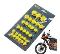 Motorcycle Head Screw Covers - Nut Cover for Motorcycle | 5 Colors Motorcycles Screws Cover | 30PCS/Set Motorcycles Screw Nut Bolt Covers, Rustproof Motôrcycle Screws Côvers Decoration