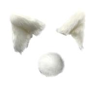 Motorcycle Headgear Cat Ear - Accessori per casco, decorazione costumi | Orecchie da gatto adesive per casco, orecchie da casco in pelliccia per cosplay, accessorio per casco da moto , bianco+