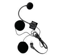 Motorcycle Helmet Intercom Microphone Headset Waterproof 10 Pin - Noise Reduction Hands Free Communication Device, Universal Wired Helmet Speaker System | Bike Touring Navigation Calling Music Sharing