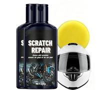 Motorcycle Helmet Scratch Repair Paste,120g Professional Restoration Cream with Sponge,Lens Scratch Remover, Restore Shine,for Motorcycle Helmet Goggles (2 Pcs)