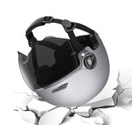 Motorcycle Helmets ABS Shell 26x20x18cm | Open Face Adult Helmet With Sun Visor Quick Release Buckle | Lightweight Protective Riding Helmet For Men Women Family Friends Commuting Travel Use