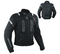 Motorcycle Jacket CE Armored Motorbike Textile Warterproof 4 layer Black XL