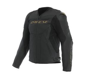 Motorcycle Jacket Leather Man Dainese Racing 5 Black/Gold Taglia:50
