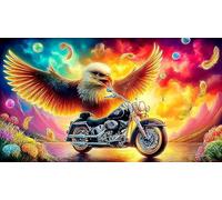 motorcycle Jigsaw Puzzle impossibili 1000 Pezzi Decorazione per la casa. Giochi di Rilassamento e Intelletto per Adulti e Bambini da 12 Anni 75x50cm/1000pcs