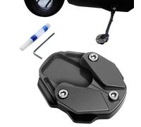 Motorcycle Kickstand Pad, Aluminum Alloy Extender Plate, Rustproof Widened Base, Anti-Sink Design, Support Mat for Parking on Pavement Grass or Dirt, 3.35x2.76x0.98 inches