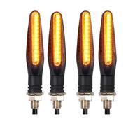 Motorcycle Luce Freno Posteriore 2/4pcs Indicatori Direzione Motociclo LED Luce 12 * 335SMD Acqua Che Scorre Lampeggiante IP67 Indicatore Lampeggiante Flessibile 12V Luci Lampeggianti