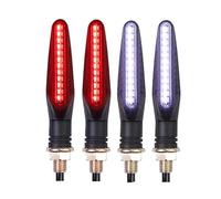 Motorcycle Luce Freno Posteriore 2/4pcs Indicatori Direzione Motociclo LED Luce 12 * 335SMD Acqua Che Scorre Lampeggiante IP67 Indicatore Lampeggiante Flessibile 12V Luci Lampeggianti