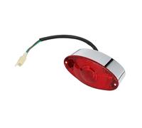 Motorcycle Luce Freno Posteriore Luci Targa Per Fanale Posteriore Cat Eye Per Moto Con Lente Rossa Argento