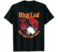 Motorcycle Meat Loaf Bat out of Hell T-Shirt Black M