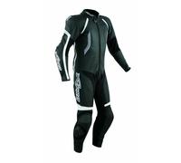 Motorcycle Motorbike Full Body one pc Perforated Leather Race Suit Black 48