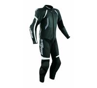 Motorcycle Motorbike Full Body one pc Perforated Leather Race Suit Black 50