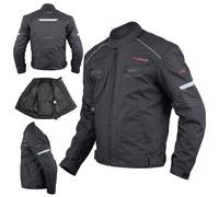 Motorcycle Motorbike Textile Sport Jacket Armour CE Waterproof Black 2X