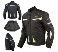 Motorcycle Motorbike Textile Sport Jacket Armour CE Waterproof Fluo 2X
