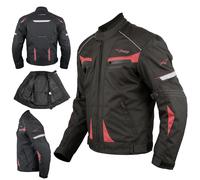 Motorcycle Motorbike Textile Sport Jacket Armour CE Waterproof Red 2X