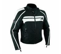 Motorcycle Motorbike Waterproof Textile Thermal Jacket CE Armoured White XL