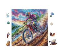 Motorcycle Mountain Rompicapo 100 Pezzi Michelangelo Per Adulti Cartone Spesso Cappella Sistina Per Collezione Artistica Edizione Esclusiva Con Colla Inclusa 28x28cm