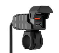 Motorcycle Phone Charger - Fast Charging Usb Port, Waterproof Charging Sock | Hard Cover Power Adapter, Weather Resistant Handlebar Outlet, Secure Mobile Charging Connection