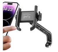 Motorcycle Phone Holder - Anti Shake Rotating Handlebar Mount for Navigation Riding | Aluminum Alloy Clamp with 360 Degree Rotation, Secure Cellphone Bracket for Bike Touring Racing GPS Music Control