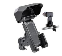 Motorcycle Phone Mount - 360° Rotation Smartphone Holder with Sunshade