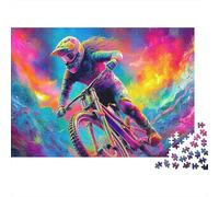 Motorcycle Puzzle in Cartone Extra Spesso Da 1000 Pezzi, Neon Lights, Impossibile, Difficile, Stimolante, Puzzle Più Votato, Sfida 70x50cm/1000pcs