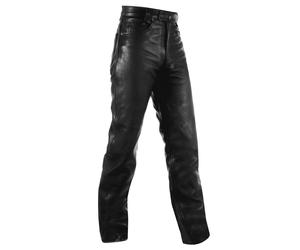 Motorcycle Quality Leather Trousers Biker Jeans Pants Motorbike Black 30