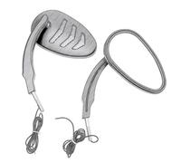 Motorcycle Rearview Mirror Per specchietti retrovisori cromati moto per Road King con indicatori di direzione(D'argento)