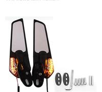 Motorcycle Rearview Mirror Specchietti retrovisori laterali per moto Ala del vento rotante regolabile con luce a YZF R1 R6 R25 R3 per Suzuki GSXR(Light Big Mirror)