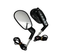 Motorcycle Rearview Mirror Specchietti Retrovisori Moto Da 8MM Con Indicatori Di Direzione A Per Harley 2009 2010 2011 2012 2013 2014-2017 V-ROD VRSCF(Black)