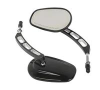 Motorcycle Rearview Mirror Specchietto Retrovisore Laterale Per Moto Da 8 Mm Per Harley Road King Touring XL 883 Sportster Fatboy Dyna FXDF FLSTF(Black)