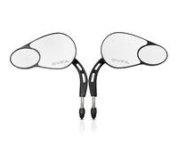 Motorcycle Rearview Mirror Specchietto Retrovisore Laterale Per Moto Split Vision Per Harley Sportster Touring Road King FLHR Electra Street Glide Fat Boy(Black)