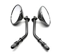 Motorcycle Rearview Mirror Specchietto Retrovisore Moto In Alluminio Nero Cromato Per Cross Bones Dyna Fatboy Road King Forty-Eight(Carbon fiber color)