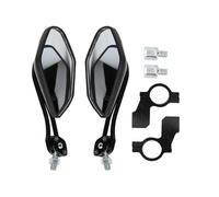 Motorcycle Rearview Side Mirrors, Custom Design Universal Fitment for Wide Clear Vision, Collision Resistance & Durable Use, 360 Degrees Rotary