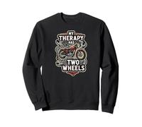 Motorcycle Rider Therapy Two Wheels Vintage Bike Felpa