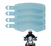 Motorcycle Riding Goggles Film, 4X Transparent Motorbike Goggles Lens Protective Screen, 2.56x1.14 inches High-Definition Anti-Scratch Film for Clear Vision and Eye Safety Competitive Motorcycling
