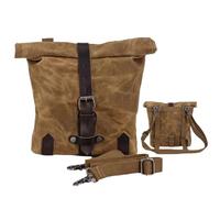 Motorcycle Saddle Bags - Waterproof Canvas, 1000g Tool Storage Bag | Vintage Handlebar Bag, Large Capacity Side Pouch, Buckle Strap Organizer For Motorcycle Bicycle Scooter Maintenance Daily Travel