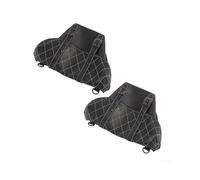 Motorcycle saddlebags, designed to securely store items in various weather conditions (black).