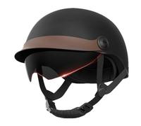 Motorcycle Safety Hat - Open Face Half Helmet, Sun Visor Equipped, Quick Release Buckle, Multi-Sport Protective Headgear for Men | Scooter, ATV, Cruiser Riding, Shock Absorbing Gear, Comfortable