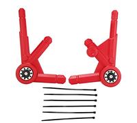 Motorcycle Side Frame Guard Protector | ABS Replacement for Brand R1250GS LC / R1250GS ADV LC 2019-2021 | Crash Protection & Abrasion Durability | 2 - Pack with Cable Ties (Red)