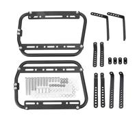 Motorcycle Side Support Racks, Carbon Steel Saddlebag Bar Rack with High Load Capacity, Universal Side Case Support Brackets for Hard Shell Luggage Boxes