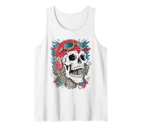 Motorcycle skull Speed Motors Custom Garage tattoo style Canotta