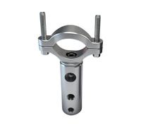 Motorcycle Spotlight Bracket - Adjustable Aluminum Alloy Stand for Rearview Mirror Extension, Secure Light Mount for Scooter, Touring, Street, and Urban Riding, Compact Design, Black Silver, DIY Insta